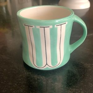 Anthropologie initial mug “W”